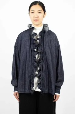 Ruffle Shirt 6.5Oz Denim