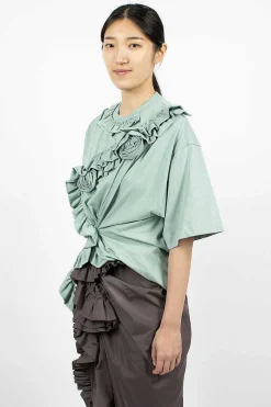 Ruffle T-Shirt Light Blue