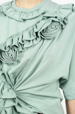 Ruffle T-Shirt Light Blue