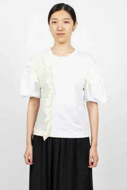 Ruffle T-Shirt White