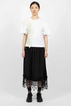 Ruffle T-Shirt White