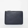 Sa5100 Classic Leather Pouch Navy