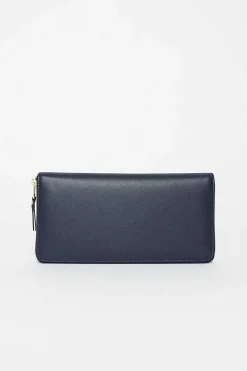 Sa0110 Classic Leather Purse Navy