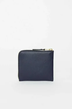 Sa3100 Leather Coin Purse Navy