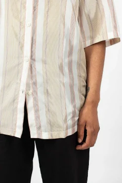 Saffi Bag Stripe Blouse Red/Brown