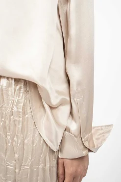 Satin Blouse Pebble Beige
