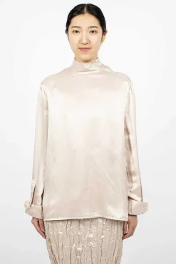Satin Blouse Pebble Beige