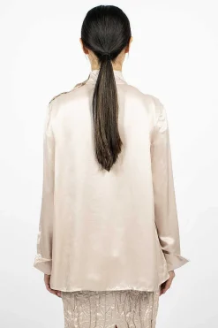 Satin Blouse Pebble Beige