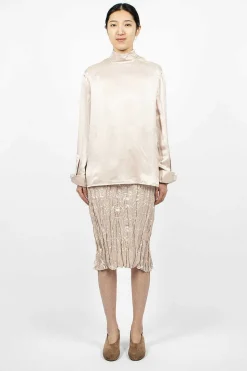 Satin Blouse Pebble Beige