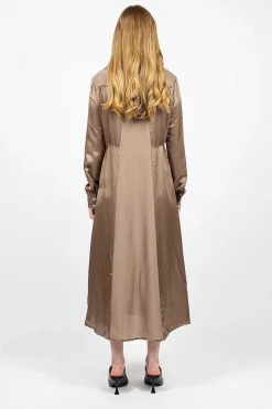 Satin Dress Mink Brown
