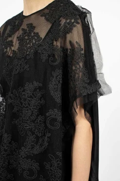 Satin Panel T-Shirt Dress