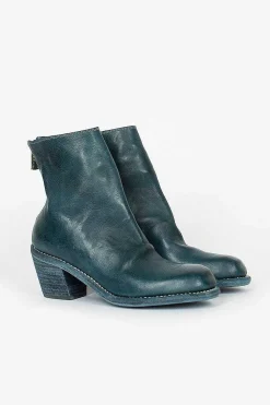 Sb06D Full Grain Cuban Heel Zip Back Boot Cv72T
