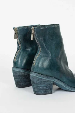 Sb06D Full Grain Cuban Heel Zip Back Boot Cv72T