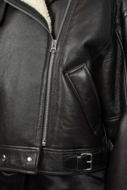 Shearling Jacket Dark Brown