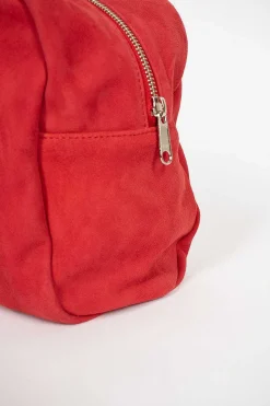 Sheepskin Handbag Red