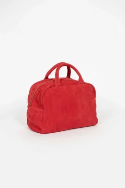 Sheepskin Handbag Red