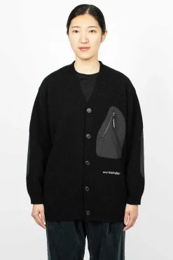 Shetland Wool Cardigan Black
