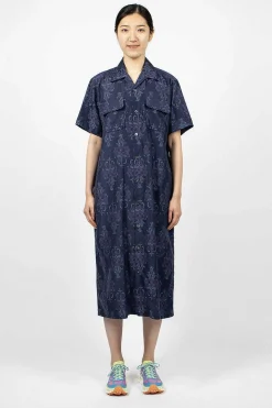 Shirt Dress Floral Navy