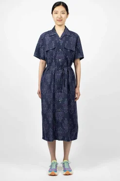Shirt Dress Floral Navy