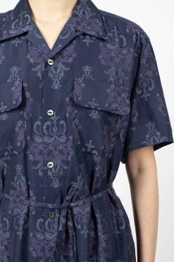 Shirt Dress Floral Navy