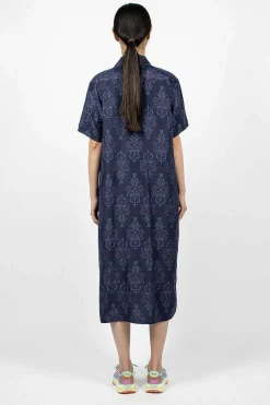 Shirt Dress Floral Navy