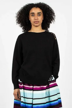 Shoulder Detail Jumper Black