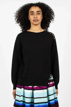Shoulder Detail Jumper Black