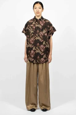Sleeveless Floral Overshirt