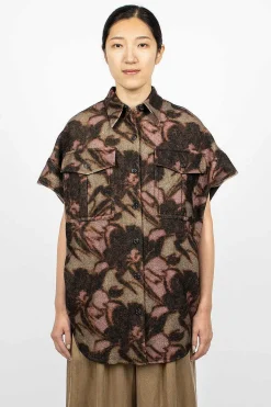 Sleeveless Floral Overshirt