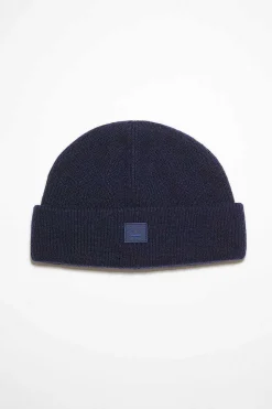 Small Ribbed Beanie Navy