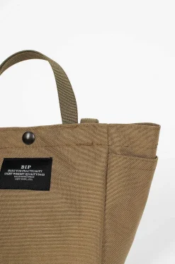 Small Side Pocket Tote Khaki