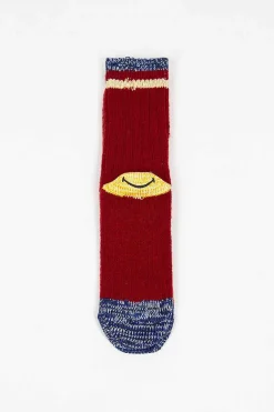 Soft Smiley Sock Red