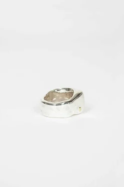 Solid Yellow Gold Black Diamond Ring