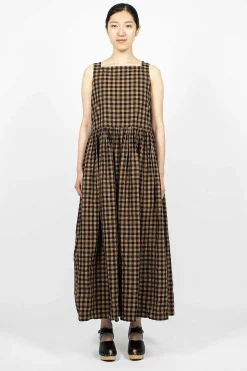 Square Neck Dress Black/Colonial