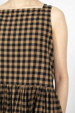 Square Neck Dress Black/Colonial