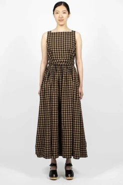 Square Neck Dress Black/Colonial