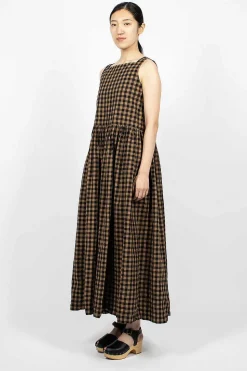 Square Neck Dress Black/Colonial