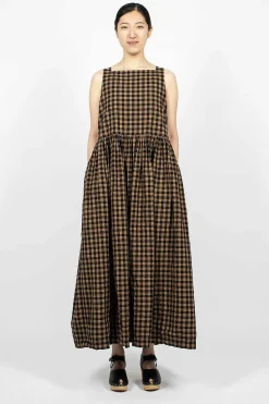 Square Neck Dress Black/Colonial