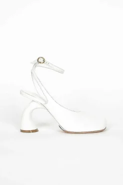 Square Toe Heel White