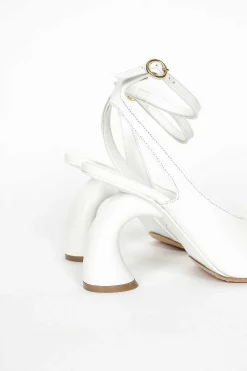 Square Toe Heel White