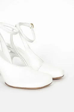 Square Toe Heel White