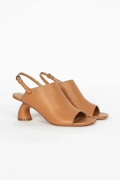 Square Toe Mule Beige