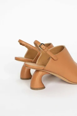 Square Toe Mule Beige
