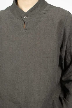 Stand Collar Blouse Charcoal