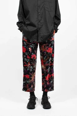 Stk Velveteen Pant Bird Print