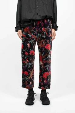 Stk Velveteen Pant Bird Print