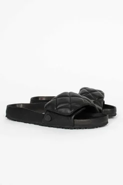 Sylt Quilted Sandal Black