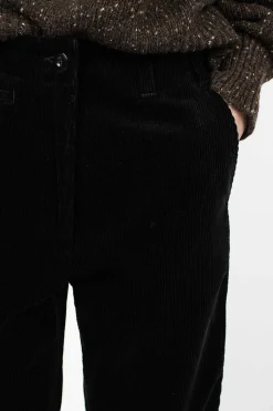 Tab Waist Tapered Trouser Black