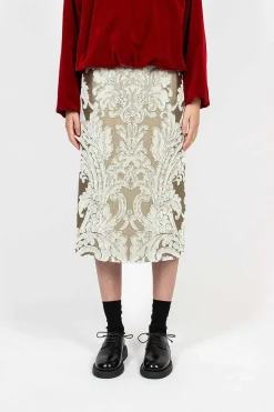 Tapestry Skirt Ecru
