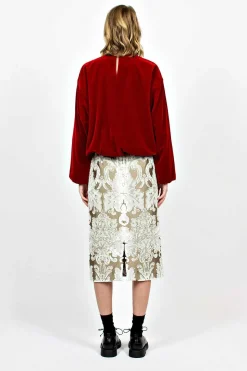 Tapestry Skirt Ecru